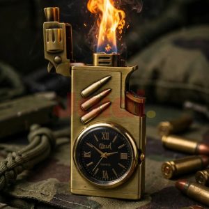 Clock Gun Bullet Watch Lighter